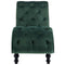 vidaXL - Chaise - longue - fluweel - groen