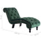 vidaXL - Chaise - longue - fluweel - groen