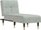 vidaXL - Chaise - longue - fluweel - lichtgrijs