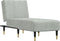 vidaXL - Chaise - longue - fluweel - lichtgrijs