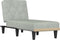 vidaXL - Chaise - longue - fluweel - lichtgrijs