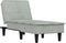 vidaXL - Chaise - longue - fluweel - lichtgrijs