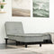 vidaXL - Chaise - longue - fluweel - lichtgrijs