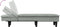 vidaXL - Chaise - longue - fluweel - lichtgrijs