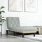 vidaXL - Chaise - longue - fluweel - lichtgrijs