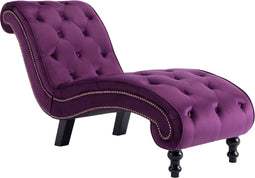 vidaXL - Chaise - longue - fluweel - paars