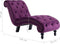 vidaXL - Chaise - longue - fluweel - paars