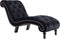 vidaXL - Chaise - longue - fluweel - zwart