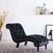 vidaXL - Chaise - longue - fluweel - zwart