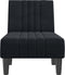 vidaXL - Chaise - longue - fluweel - zwart