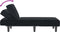 vidaXL - Chaise - longue - fluweel - zwart