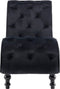 vidaXL - Chaise - longue - fluweel - zwart