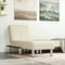 vidaXL - Chaise - longue - kunstleer - crèmekleurig