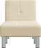 vidaXL - Chaise - longue - kunstleer - crèmekleurig