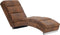 vidaXL - Chaise - longue - kunstsuède - bruin