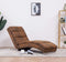 vidaXL - Chaise - longue - kunstsuède - bruin
