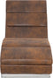 vidaXL - Chaise - longue - kunstsuède - bruin