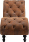 vidaXL - Chaise - longue - kunstsuède - bruin