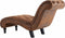 vidaXL - Chaise - longue - kunstsuède - bruin