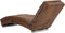 vidaXL - Chaise - longue - kunstsuède - bruin