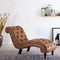 vidaXL - Chaise - longue - kunstsuède - bruin