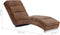 vidaXL - Chaise - longue - kunstsuède - bruin