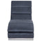 vidaXL - Chaise - longue - kunstsuède - grijs