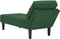 vidaXL - Chaise - longue - met - kussen - corduroy - stof - jungle - groen