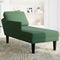 vidaXL - Chaise - longue - met - kussen - corduroy - stof - jungle - groen