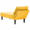 vidaXL - Chaise - longue - met - kussen - corduroy - stof - lichtgeel