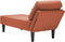 vidaXL - Chaise - longue - met - kussen - corduroy - stof - rood - oranje