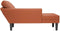 vidaXL - Chaise - longue - met - kussen - corduroy - stof - rood - oranje
