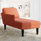 vidaXL - Chaise - longue - met - kussen - corduroy - stof - rood - oranje
