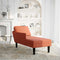 vidaXL - Chaise - longue - met - kussen - corduroy - stof - rood - oranje