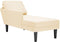 vidaXL - Chaise - longue - met - kussen - corduroy - stof - crèmekleurig