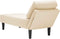 vidaXL - Chaise - longue - met - kussen - corduroy - stof - crèmekleurig