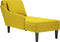 vidaXL - Chaise - longue - met - kussen - en - rechterarmleuning - fluweel - geel