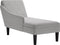 vidaXL - Chaise - longue - met - kussen - en - rechterarmleuning - stof - wolk - grijs