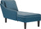 vidaXL - Chaise - longue - met - kussen - en - rechterarmleuning - fluweel - blauw