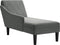 vidaXL - Chaise - longue - met - kussen - en - rechterarmleuning - stof - donkergrijs