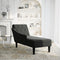 vidaXL - Chaise - longue - met - kussen - en - rechterarmleuning - stof - zwart