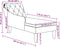 vidaXL - Chaise - longue - met - kussen - en - rechterarmleuning - stof - lichtgrijs