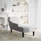 vidaXL - Chaise - longue - met - kussen - en - rechterarmleuning - stof - wolk - grijs