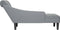 vidaXL - Chaise - longue - met - kussen - en - rechterarmleuning - stof - lichtgrijs