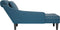 vidaXL - Chaise - longue - met - kussen - en - rechterarmleuning - fluweel - blauw