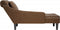 vidaXL - Chaise - longue - met - kussen - en - rechterarmleuning - kunstleer - bruin