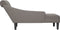 vidaXL - Chaise - longue - met - kussen - en - rechterarmleuning - stof - taupe