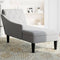 vidaXL - Chaise - longue - met - kussen - en - rechterarmleuning - stof - wolk - grijs