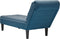 vidaXL - Chaise - longue - met - kussen - en - rechterarmleuning - fluweel - blauw