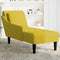 vidaXL - Chaise - longue - met - kussen - en - rechterarmleuning - fluweel - geel